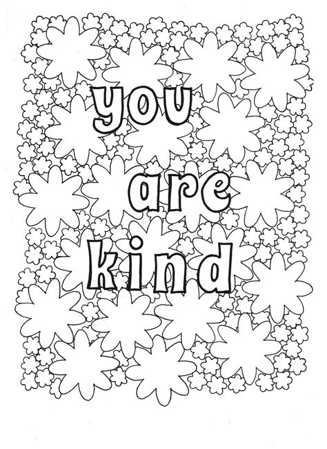 kindness coloring pages  coloring pages  kids coloring pages