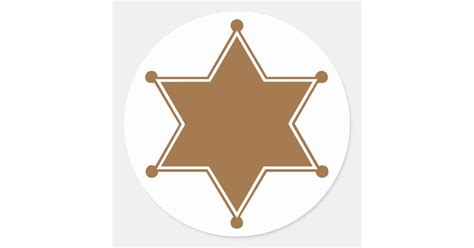 marshal badge classic  sticker zazzle