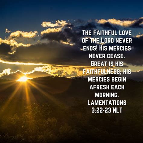 Lamentations 3 22 23 The Faithful Love Of The Lord Never Ends His