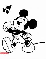Mickey Coloring Mouse Pages Disneyclips Misc Whistling Funstuff sketch template