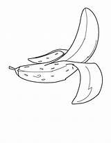 Colorear Platano Bananas Platanos Banane Hellokids Pintarcolorear Uteer sketch template