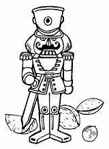Coloring Pages Nutcracker Christmas Kids sketch template