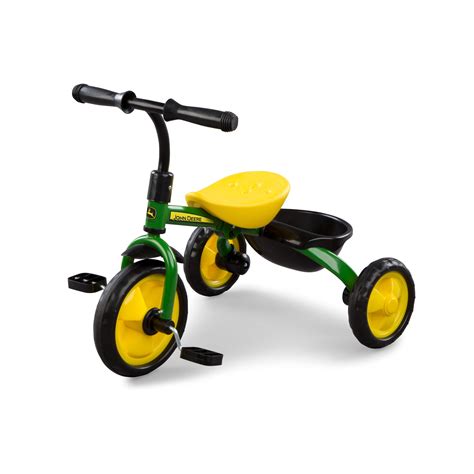 john deere steel trike  wheel kids tricycle green yellow walmartcom