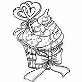 Cupcake Coloring Books Pages sketch template