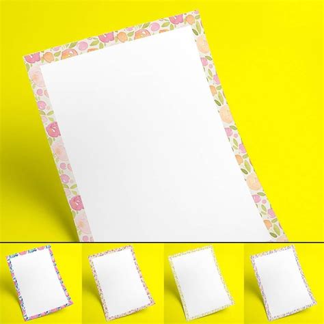 decorative writing paper printable lined paper  kids etsy