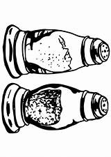Salt Pepper Coloring Shaker Shakers Drawing Getdrawings Edupics sketch template