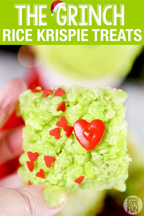 Grinch Rice Krispie Treats ⋆ Easy Grinch Dessert ⋆