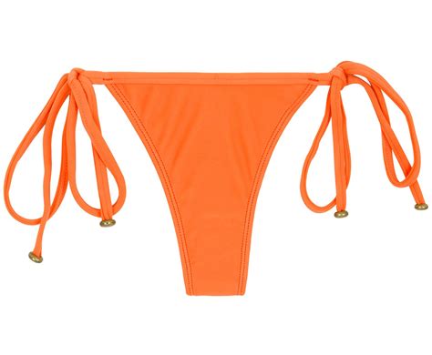 orange side tie string bikini bottom bottom itaparica tri micro rio