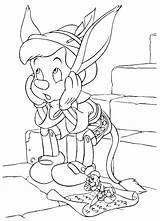Pinocchio Colorare Disegni Triste Gatto Volpe sketch template
