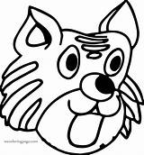 Cat Coloring Face Shock Wecoloringpage sketch template