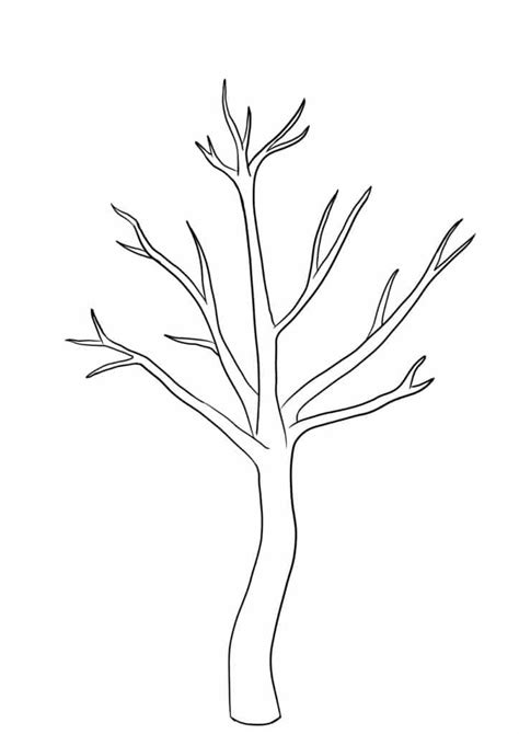 tree template  leaves   printables artsydee drawing