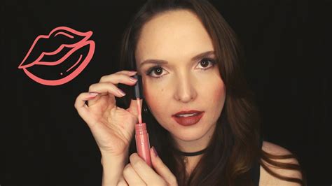 Asmr Lipstick Try On Haul Mouth Sounds Kisses Tapping Lid Sounds