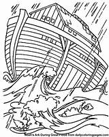 Coloring Flood Designlooter Noahs Ark Storm Bible Sheets sketch template