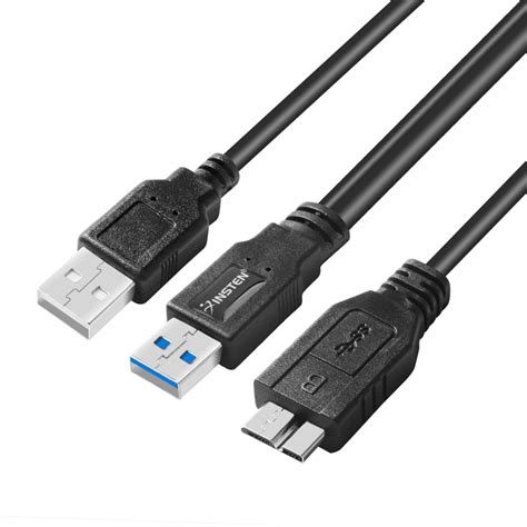 insten dual usb  type   micro  usb  shape high speed cable  external hard drive