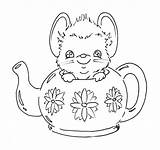 Sliekje Digi Stamps Teatime Coloring Tekenen Dog Animal Hallo Allemaal September Nl sketch template