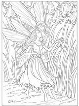 Dover Publications Fairies Elfjes Kleurplaat sketch template