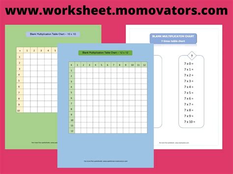 blank multiplication worksheets  printable worksheets