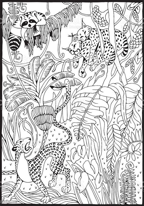 jungle coloring pages  printable coloring pages  kids