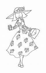 Lady Stamps Digi Save Dress sketch template