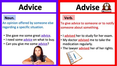 advice vs advise 🤔 what s the difference learn with examples youtube