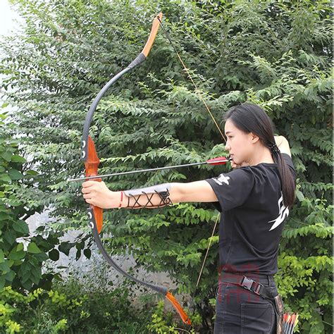 lbs hunting bow wooden recurve bow american archery bow