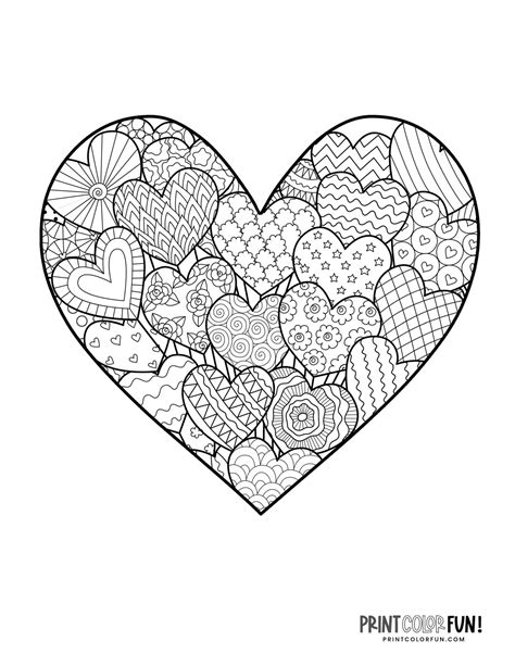 heart coloring page activity