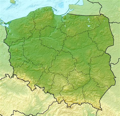 detailed relief map of poland poland europe mapsland