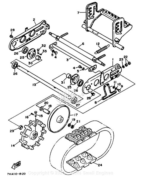 yamaha yste parts diagram  track suspension