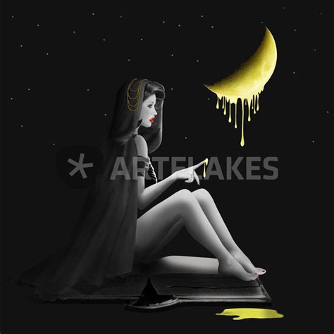Honey Moon Für Eine Süße Nacht Grafik Illustration Als Poster Und