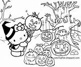 Halloween Kitty Hello Coloring Pages Print Printable Graveyard Color Drawing Kids Simple Draw Old Drawings Printout Cute Easy Jack Clipart sketch template