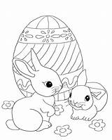 Easter Egg Bunnies Bunny Coloring Pages Cute Kids Printing Giant Two Lamb Couple Sweet sketch template