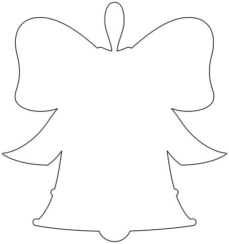 shape  christmas bell  printable papercraft templates