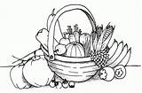 Coloring Basket Fruit Pages Print Colouring Popular sketch template
