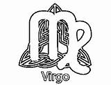 Virgo Colouring Constellation sketch template