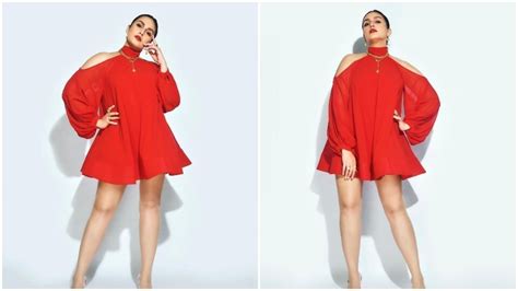 huma qureshi s short fiery red dress is the perfect date night outfit