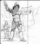 Gladiator Drawing Getdrawings History Sketchbook sketch template