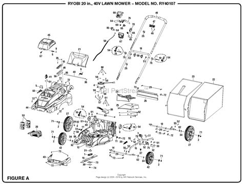 homelite ry    volt lawn mower parts diagram  general assembly