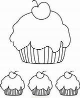 Cupcake Colorat Dulciuri Planse Pintura Quequito Quequitos Animados Tecido Cia sketch template
