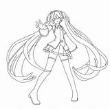 Miku Hatsune Coloring Pages Anime Chibi Deviantart Vocaloid Drawing Para Printable Color Print Drawings Kids Colorear Mewarnai Gambar Manga Colorir sketch template