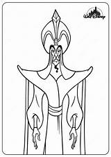 Jafar Sorcerer Villains Aladdin Coloringoo Villans Hades sketch template