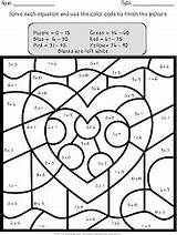 Division Color Number Multiplication Valentine Worksheets Coloring Math Grade Valentines Teacherspayteachers Preview 2nd Fun Choose Board sketch template