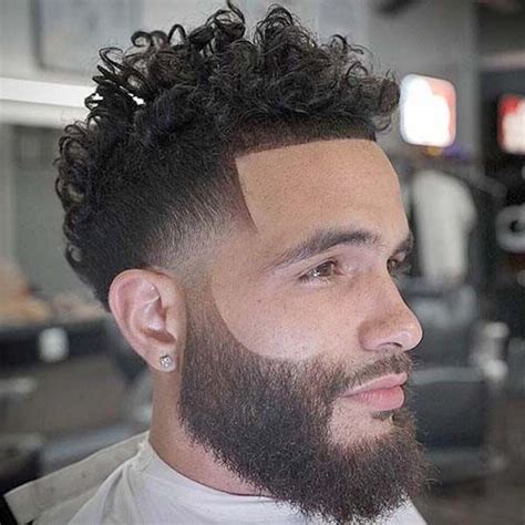 Taper Haircut Curly Hair With Beard Taper Fade Curly Hair Mid Fade