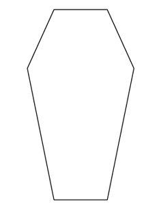 coffin pattern   printable outline  crafts creating stencils