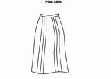 Rok Lipat Berhadapan Pola Plait Skirt Rempel Bagian sketch template