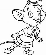 Detective Mouse Great Olivia Coloring Pages Cartoon Flaversham Wecoloringpage sketch template