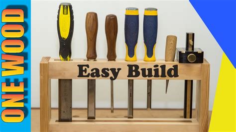 woodworking project build  diy chisel rack beginners