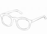 Glasses Coloring sketch template
