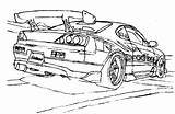 Drifting S15 Furious sketch template
