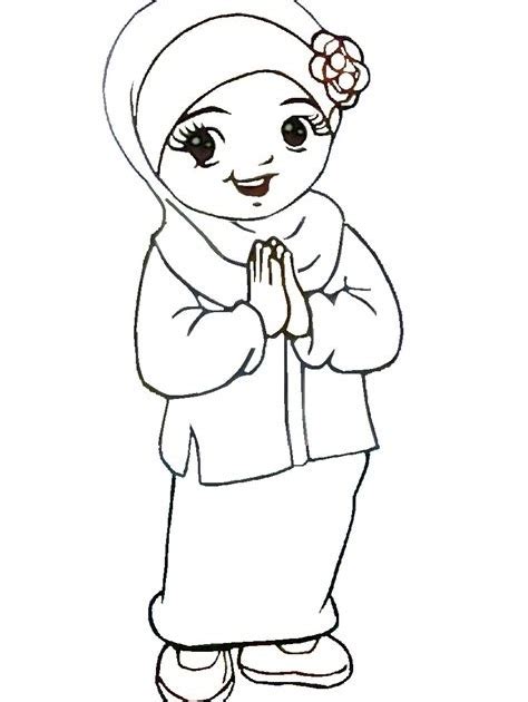 sketsa kartun muslimah png mewarnai gambar mewarnai gambar sketsa