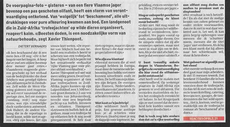belgium news paper article luiperdskloof safaris